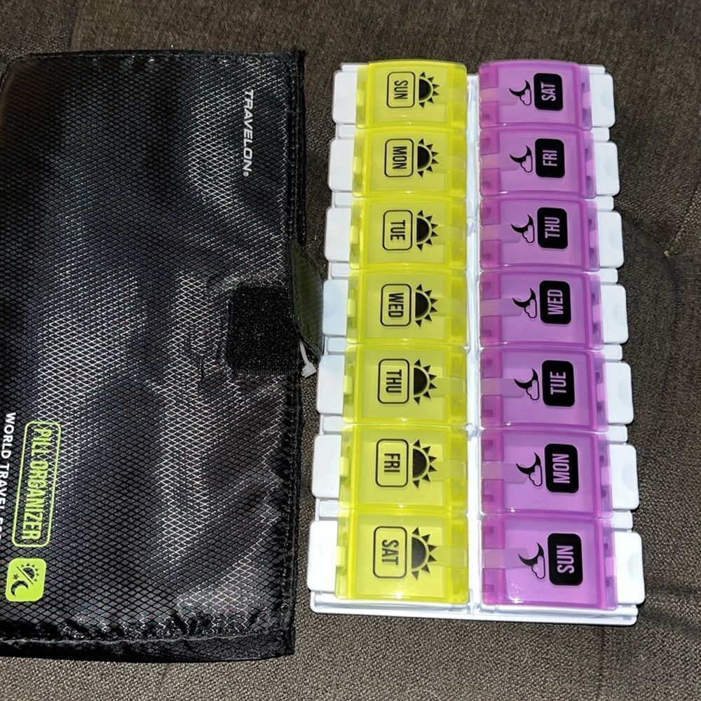 New 14 day pill removable world travel essentials organizer